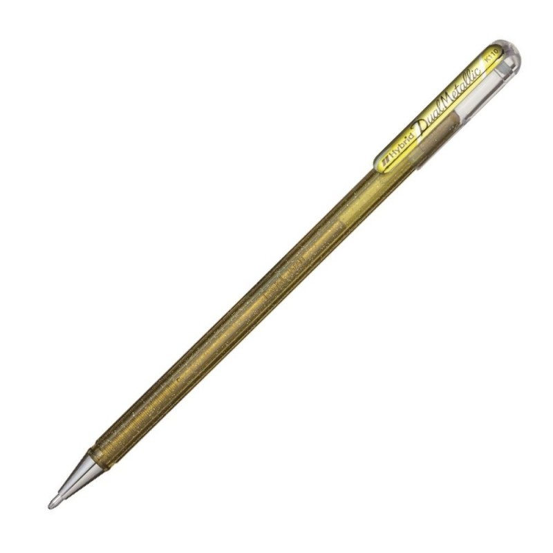 Pentel - Στυλό Hybrid Dual Metallic Gel 1.0 Gold & Metallic Gold K110-DXX