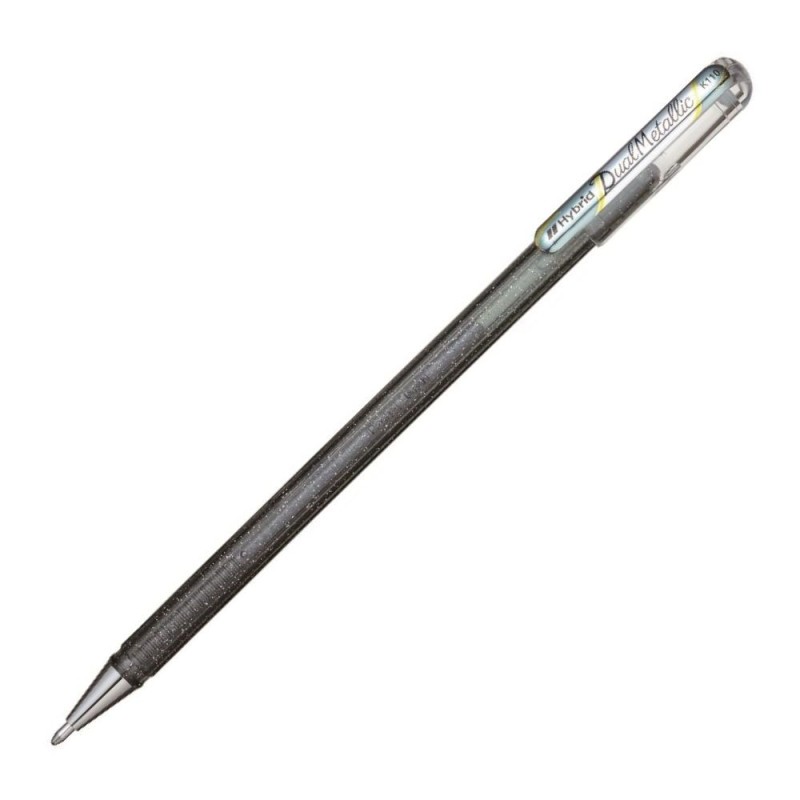 Pentel - Στυλό Hybrid Dual Metallic Gel 1.0 Silver & Metallic Silver K110-DZX