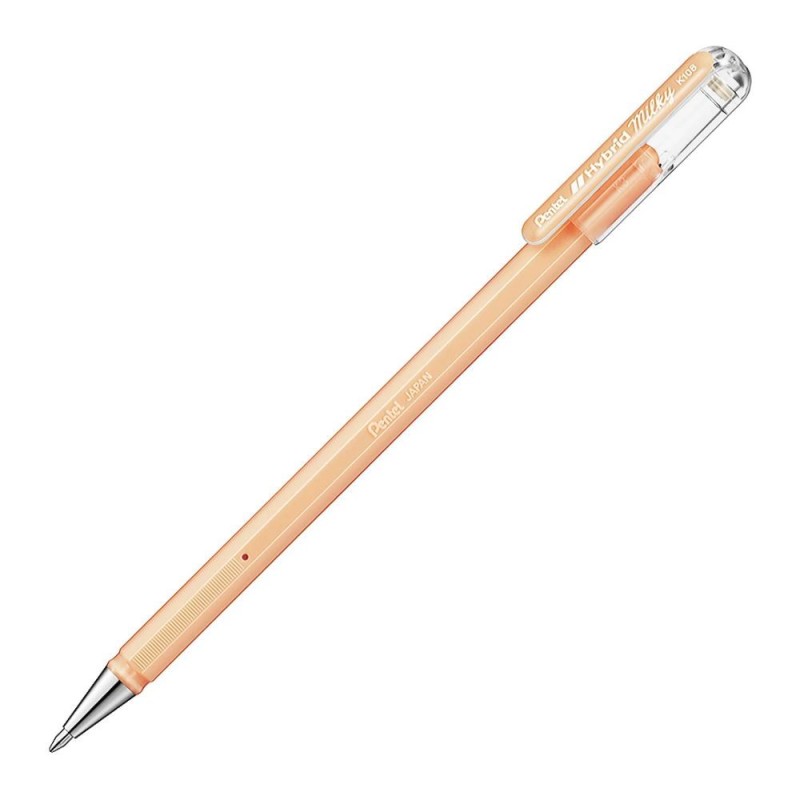 Pentel - Στυλό Hybrid Milky Gel 0.8 Pastel Orange K108-PF