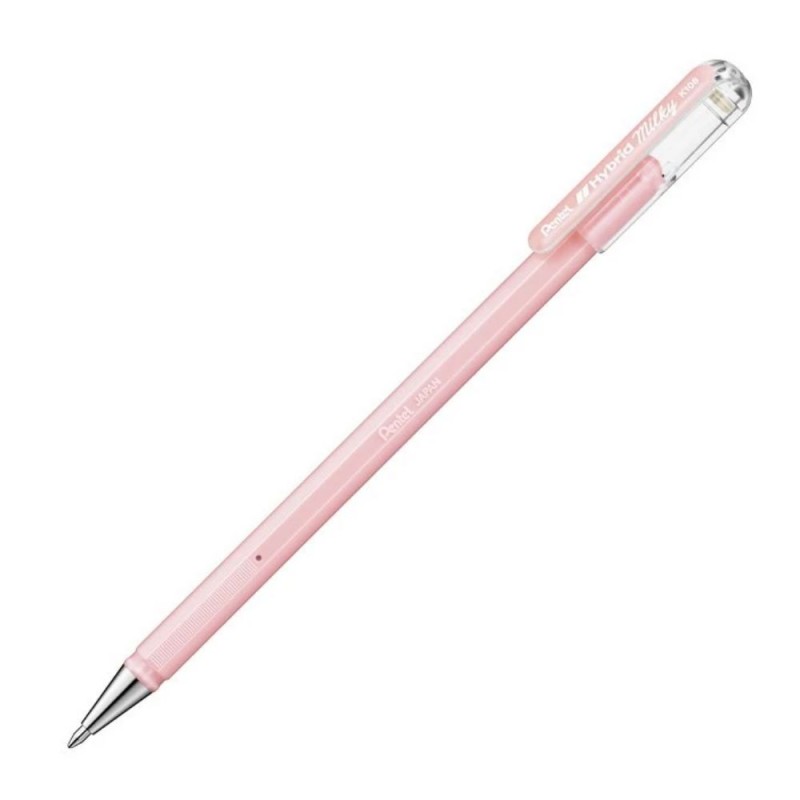 Pentel - Στυλό Hybrid Milky Gel 0.8 Pastel Pink K108-PP