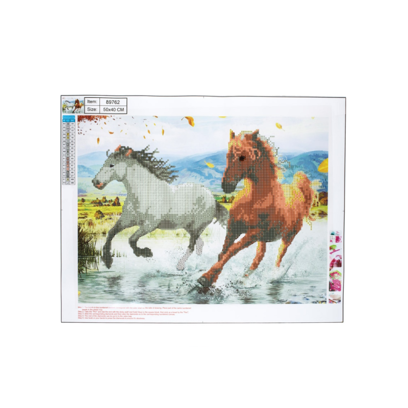 Centrum - Diamond Painting Κit, 5D Horses 40x50 89762