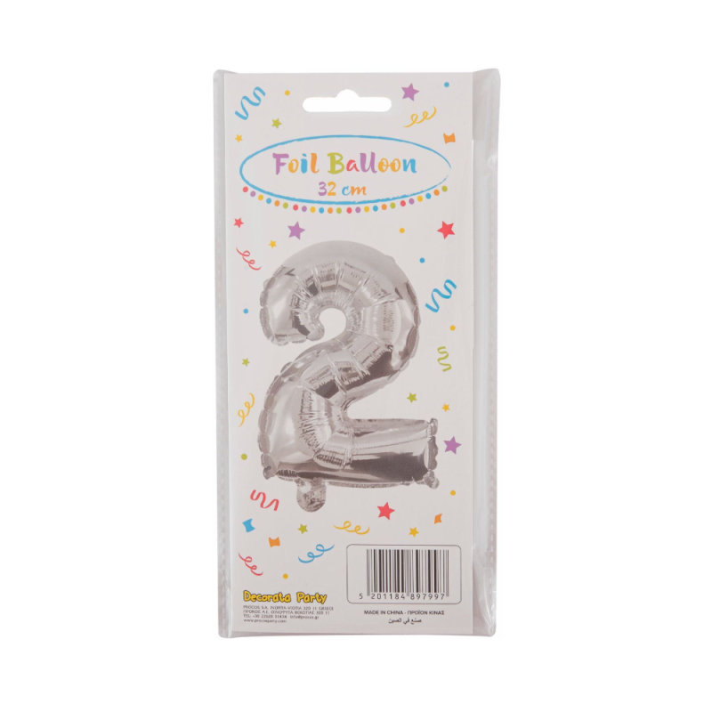 Procos - Μπαλόνι Foil Ασημί 32 εκ No.2 89799