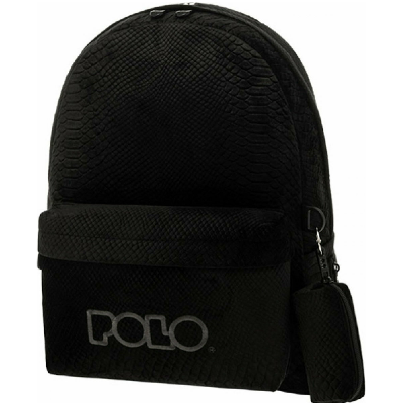 Polo - Σακίδιο Πλάτης Limited Edition, Μαύρο 2021 9-01-125-2002 + Δώρο Διορθωτική Ταινία Edding