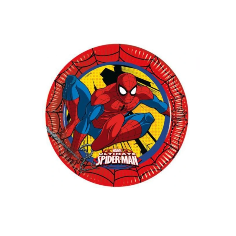 Procos - Χάρτινα Πιάτα Marvel Ultimate Spiderman 6 Pcs, 23 Cm 91024