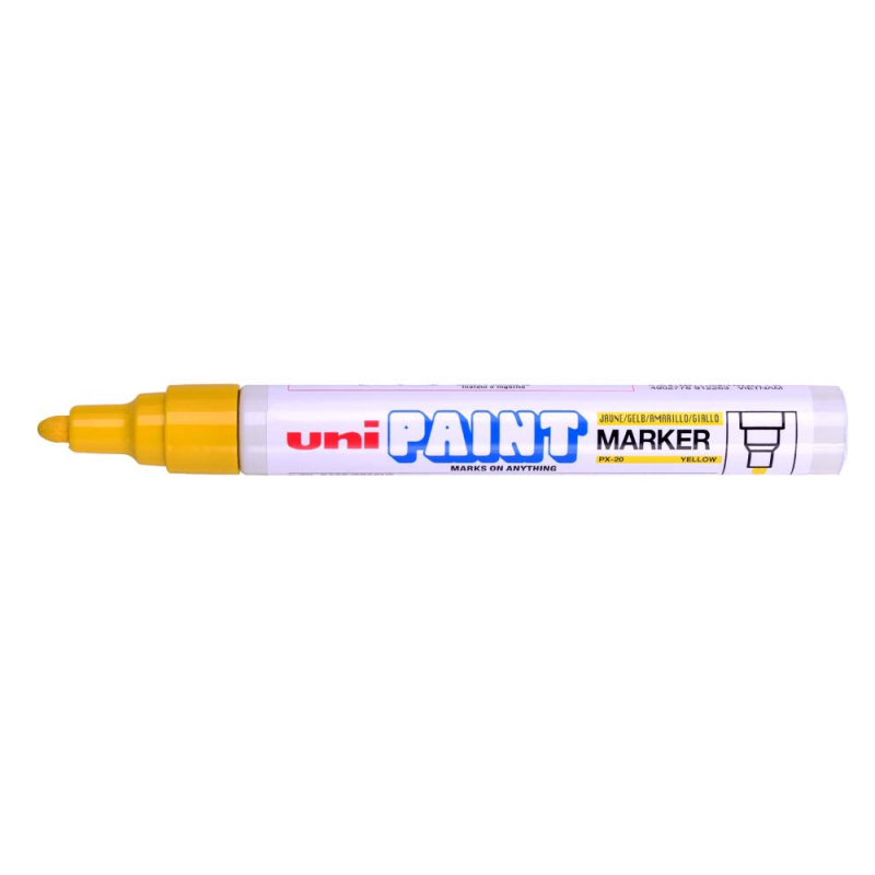 Uniball – Μαρκαδόρος Λαδιού Paint Marker PX-20 2.2-2.8 mm Κίτρινο 912263