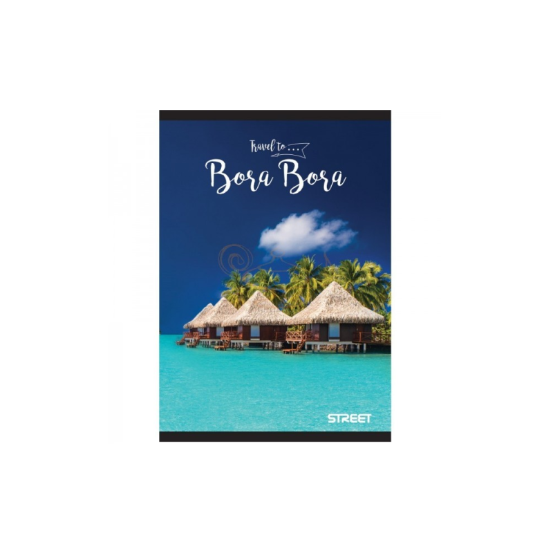 Street - Σημειωματάριο Ριγέ, Travel To Bora Bora 15 x 20,5 cm 54 Φύλλα 942744
