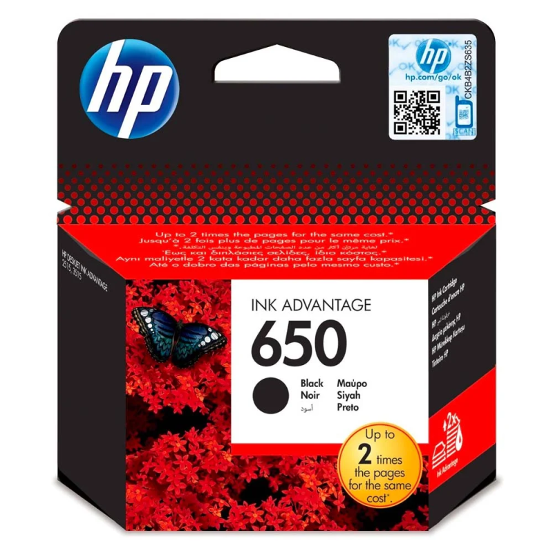 HP - Μελάνι 650, Black 360 Pages CZ101AE