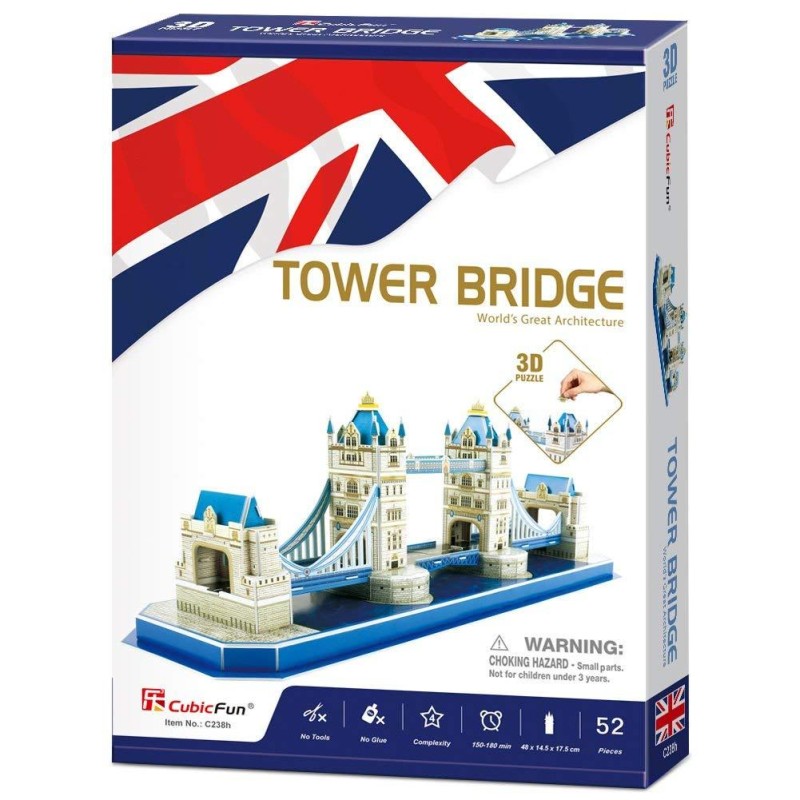 Cubic Fun – Puzzle 3D World΄s Great Architecture, Tower Bridge 52 Pcs C238h