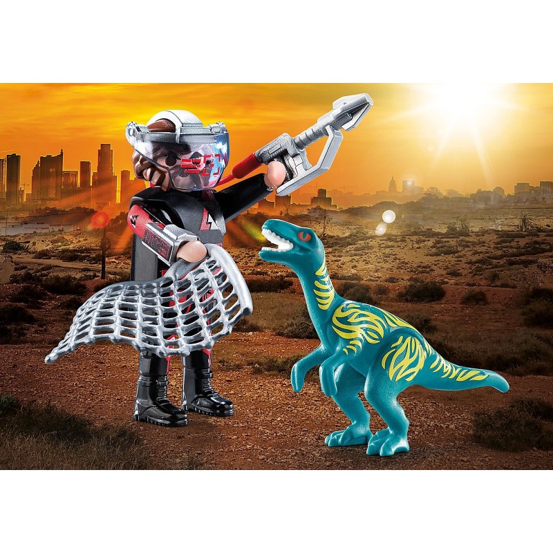Playmobil Duo Pack – Βελοσιράπτορας Και Κυνηγός Δεινοσαύρων 70693