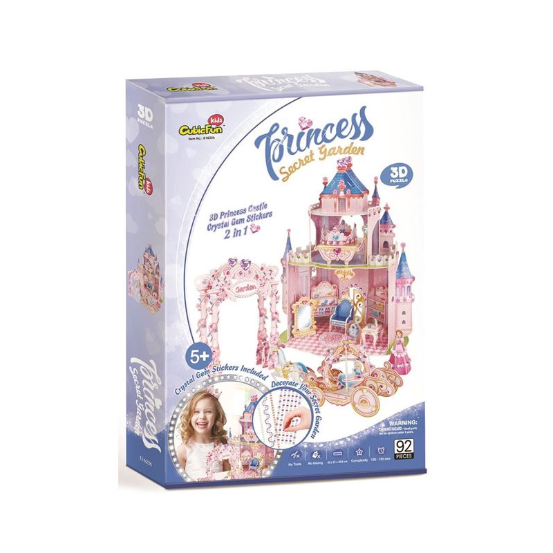 Cubic Fun - 3D Puzzle Princess Secret Garden 92 Pcs E1623h