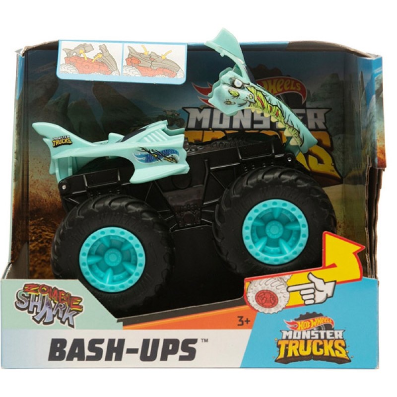 Mattel Hot Wheels – Όχημα Σύγκρουσης Monster Trucks Zompie Shark GDR85