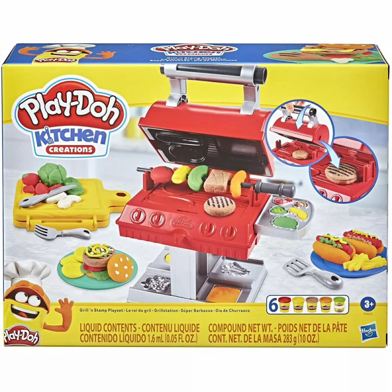 Hasbro Play-Doh - Kitchen Creations, Grill N Stamp Playset F0652