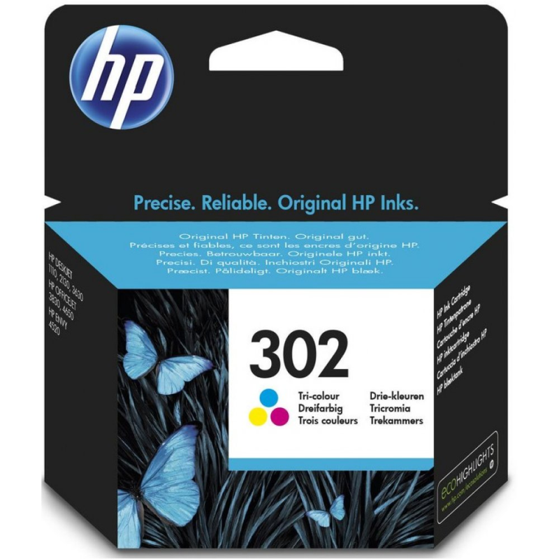 HP - Μελάνι 302, Tri-Colour 150 Pages F6U65AE