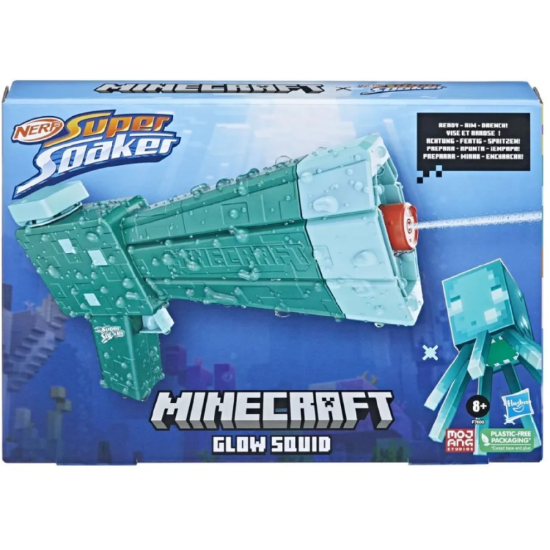 Hasbro Nerf - Super Soaker Minecraft Glow Squid F7600