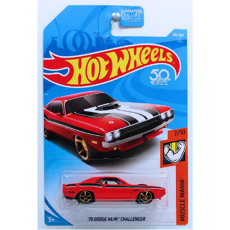 Mattel Hot Wheels - Αυτοκινητάκια Muscle Mania, ΄70 Dodge Hemi Challenger (7/10) FJX79 (5785)