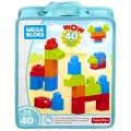 Fisher Price - Mega Blocks, Τσάντα Με Τουβλάκια 40 Tμχ FKL01