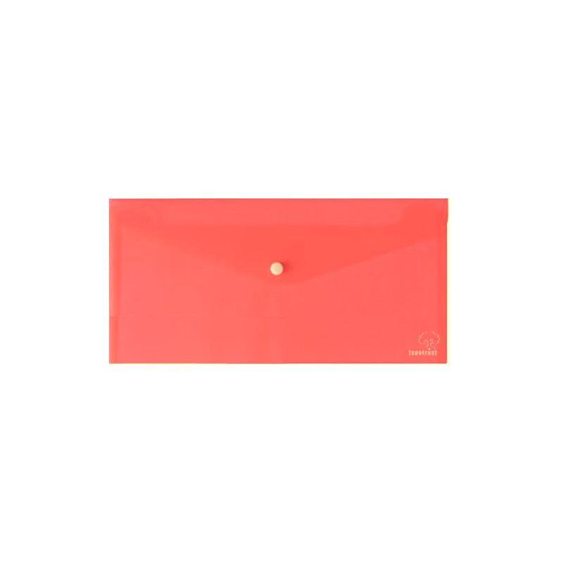 Typotrust - Φάκελος Κουμπί Επιταγών, Διαφανές Πορτοκαλί FP25001-06