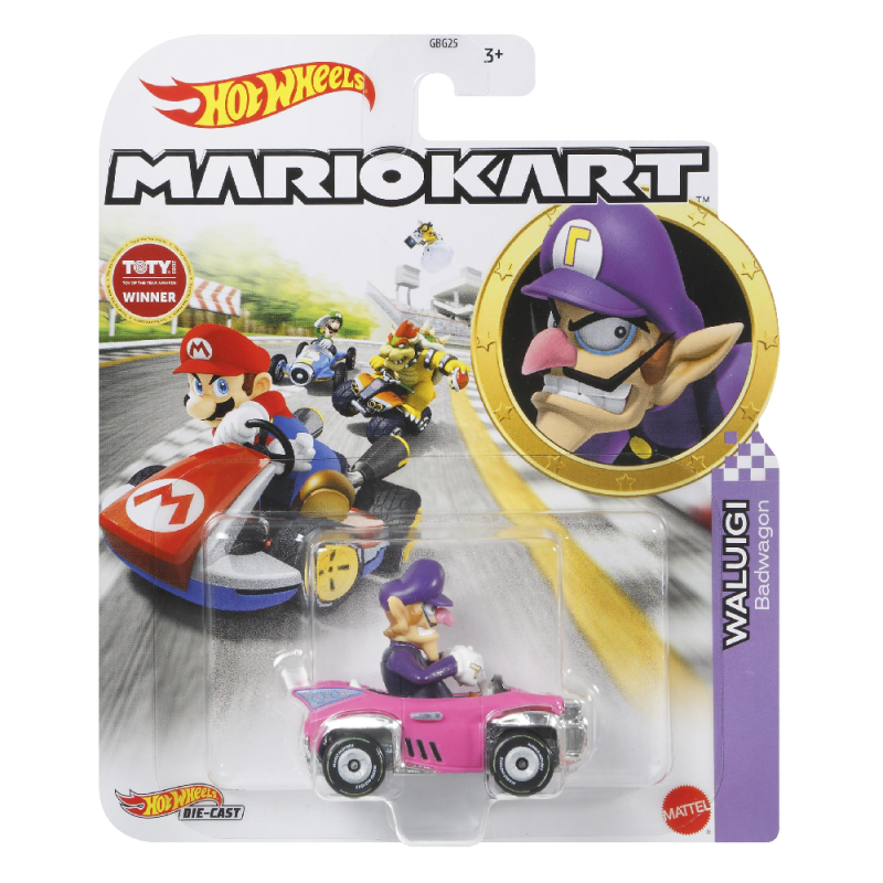 Mattel Hot Wheels - Αυτοκινητάκι Super Mario, Waluigi (Badwagon) GJH54 (GBG25)