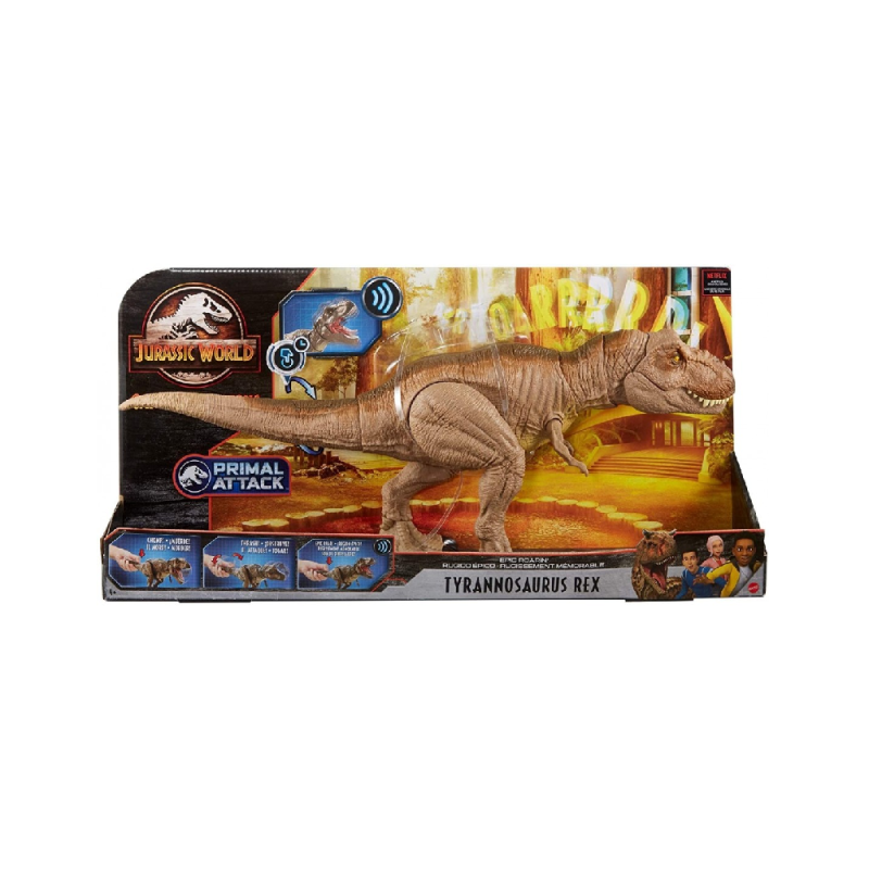 Mattel Jurassic World - Epic Roarin Tyrannosaurus Rex Με Ήχους Και Κίνηση GJT60