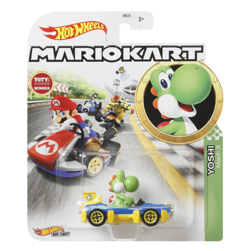 Mattel Hot Wheels - Mario Kart, Yoshi, Mach 8 GLP39 (GBG25)
