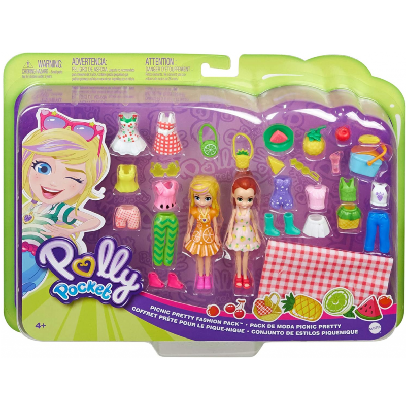 Mattel Polly Pocket - Φίλη Με Ρούχα Και Αξεσουάρ, Picnic Pretty Fashion Pack GMN27 (GGJ48)