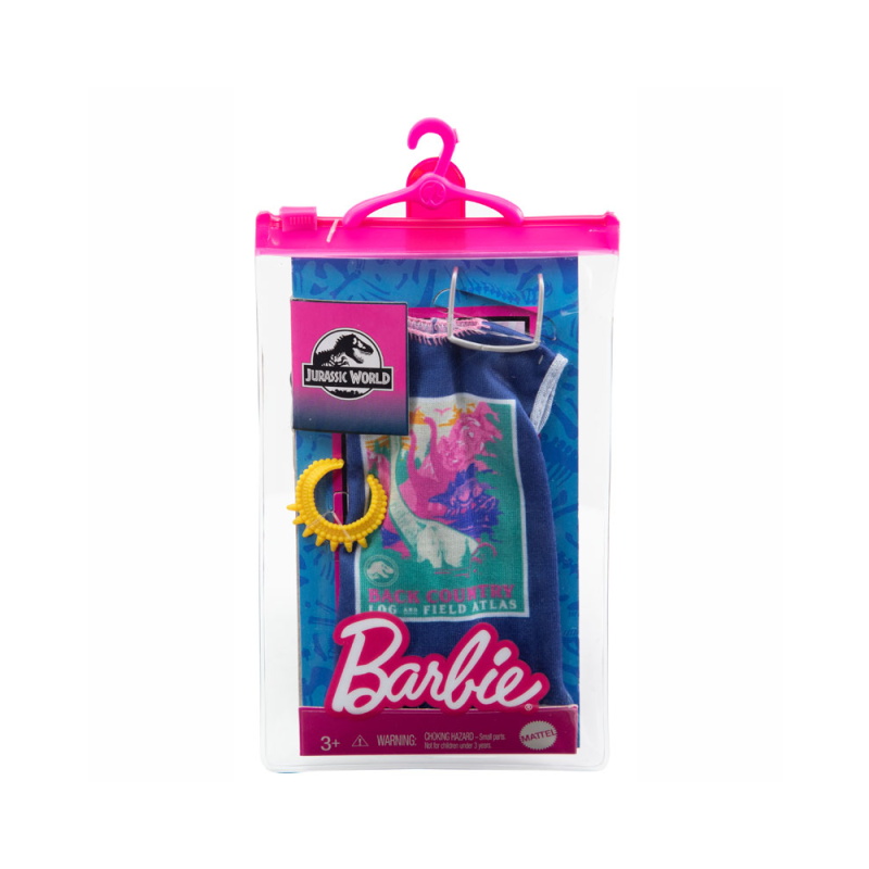Mattel Barbie - Μοδάτα Σύνολα, Διάσημες Μόδες, Jurassic World, Μακό Φόρεμα GRD47 (GWB07)
