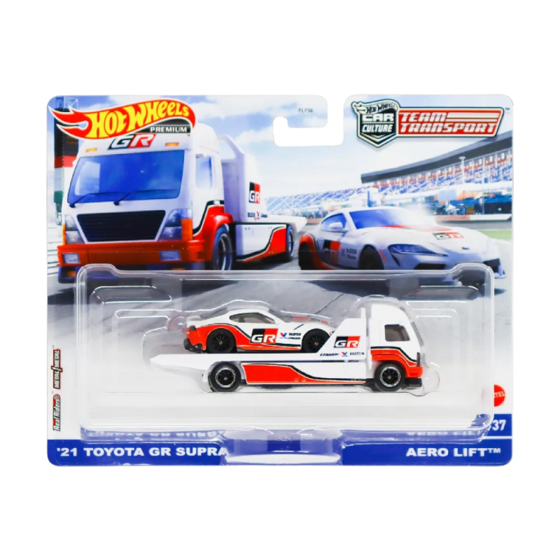 Mattel Hot Wheels - Νταλίκα Aero Lift Με Αυτοκινητάκι ’21 Toyota GR Supra GRK65 (FLF56)