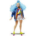 Mattel Barbie - Extra Doll, Blue Curly Hair GRN30 (GRN27)