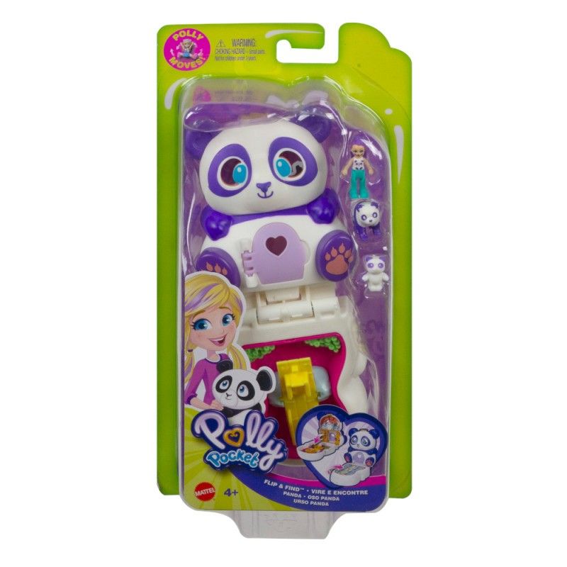 Mattel Polly Pocket - Mini Σετάκια Flip And Reveal Panda GTM58 (GTM56)