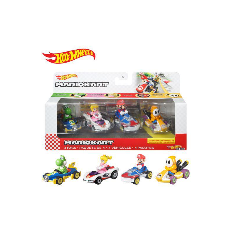 Mattel Hot Wheels - Αυτοκινητάκια Mario Kart Σετ Των 4 GWB38 (GWB36)