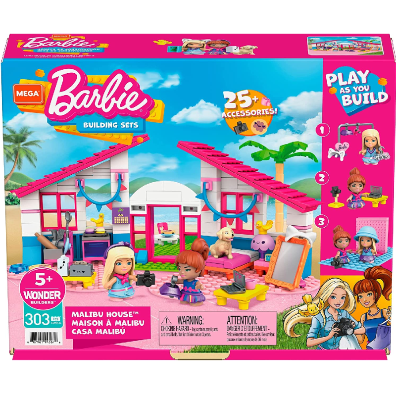 Mattel Barbie - Mega Bloks, Σπίτι Malibu GWR34