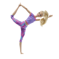 Mattel Barbie - Αμέτρητες Κινήσεις, Purple Dye Pants Blonde Doll GXF04 (FTG80)