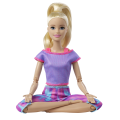 Mattel Barbie - Αμέτρητες Κινήσεις, Purple Dye Pants Blonde Doll GXF04 (FTG80)