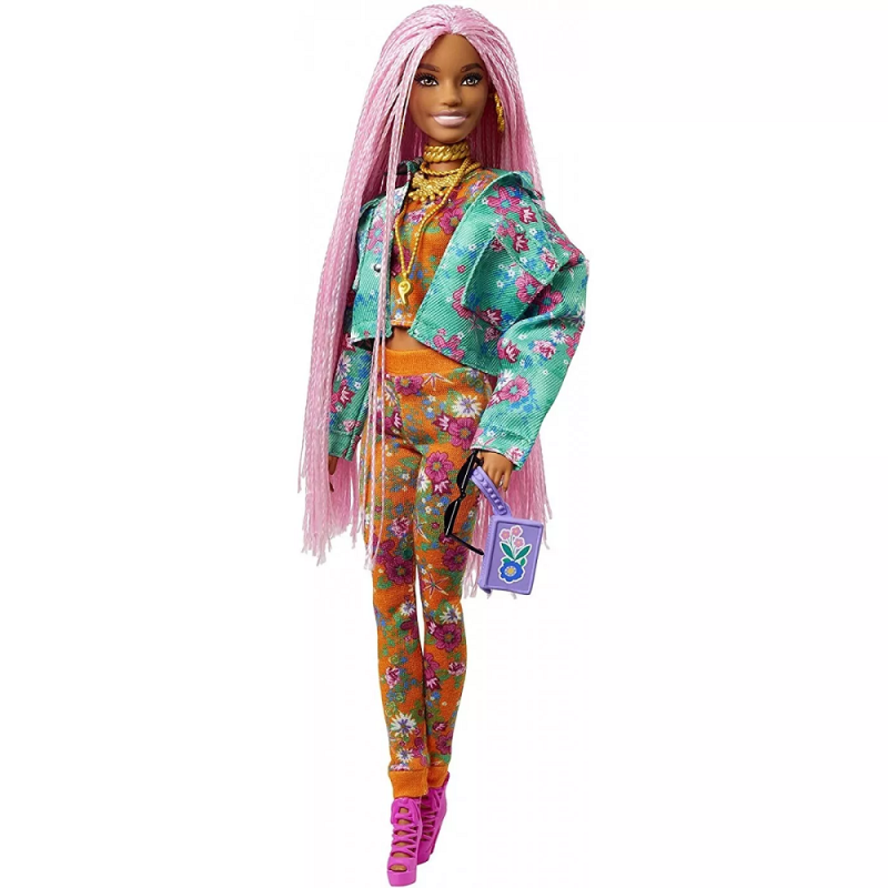 Mattel Barbie - Extra Doll, Pink Braids GXF09 (GRN27)