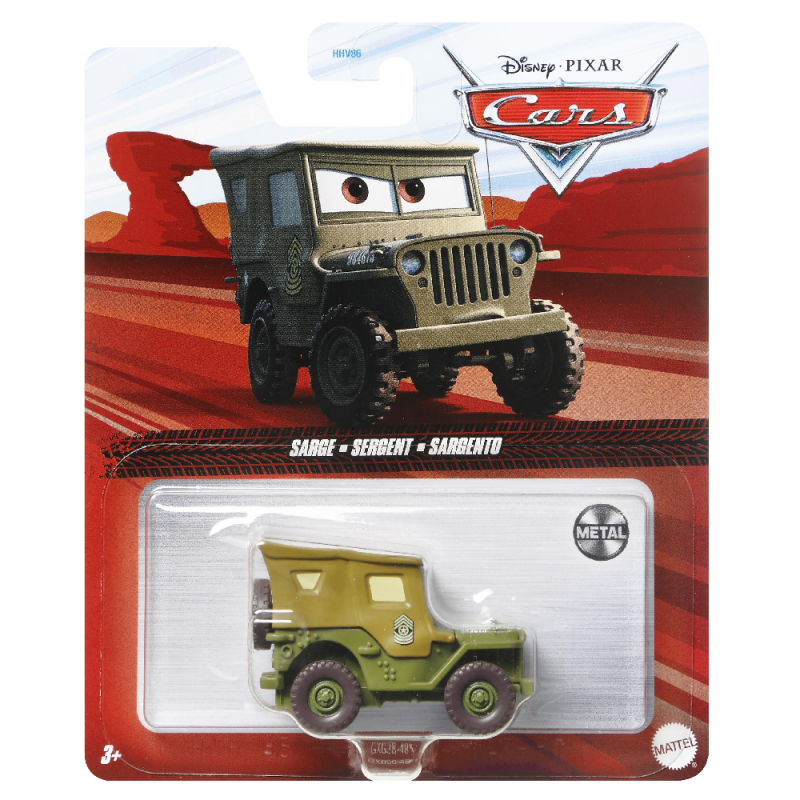 Mattel Cars - Αυτοκινητάκι, Sarge GXG38 (DXV29)