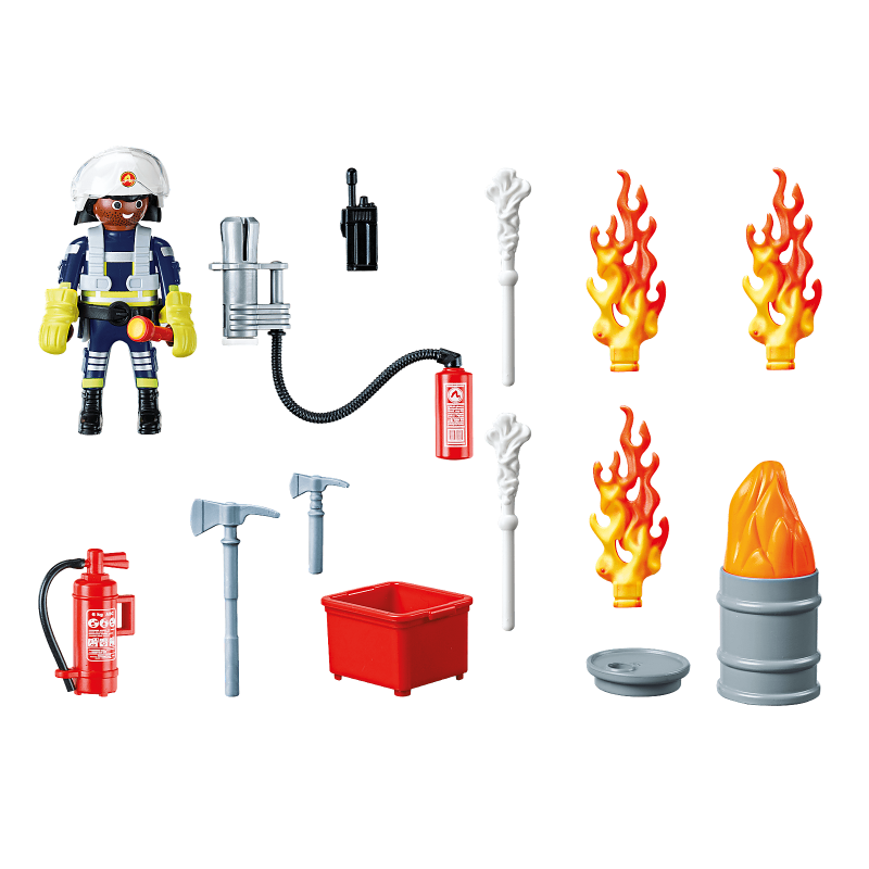 Playmobil City Action - Gift Set, Πυροσβέστης Με Αντλία Νερού 70291