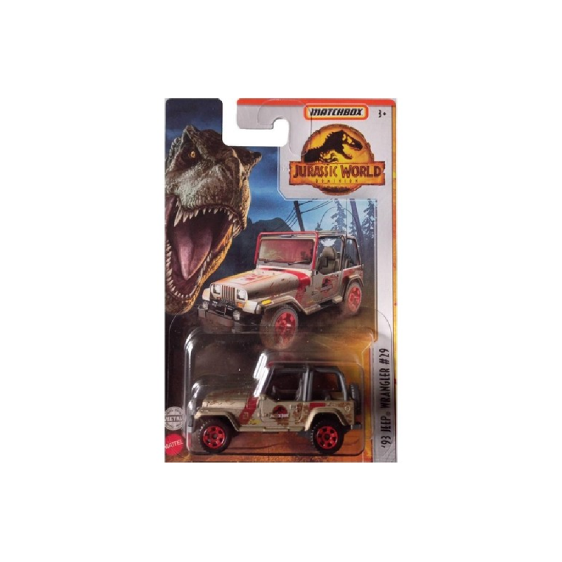Mattel Matchbox - Αυτοκινητάκι Jurassic World, '93 Jeep Wrangler HBH01 (FMW90)