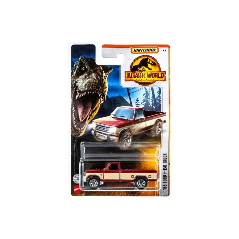 Mattel Matchbox - Αυτοκινητάκι Jurassic World, 86 Ford F-150 Truck HBH03 (FMW90)