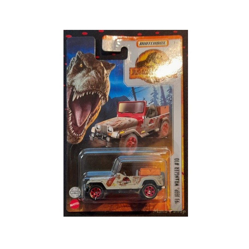 Mattel Matchbox - Αυτοκινητάκι Jurassic World, '93 Jeep Wrangler #10 HBH18 (FMW90)