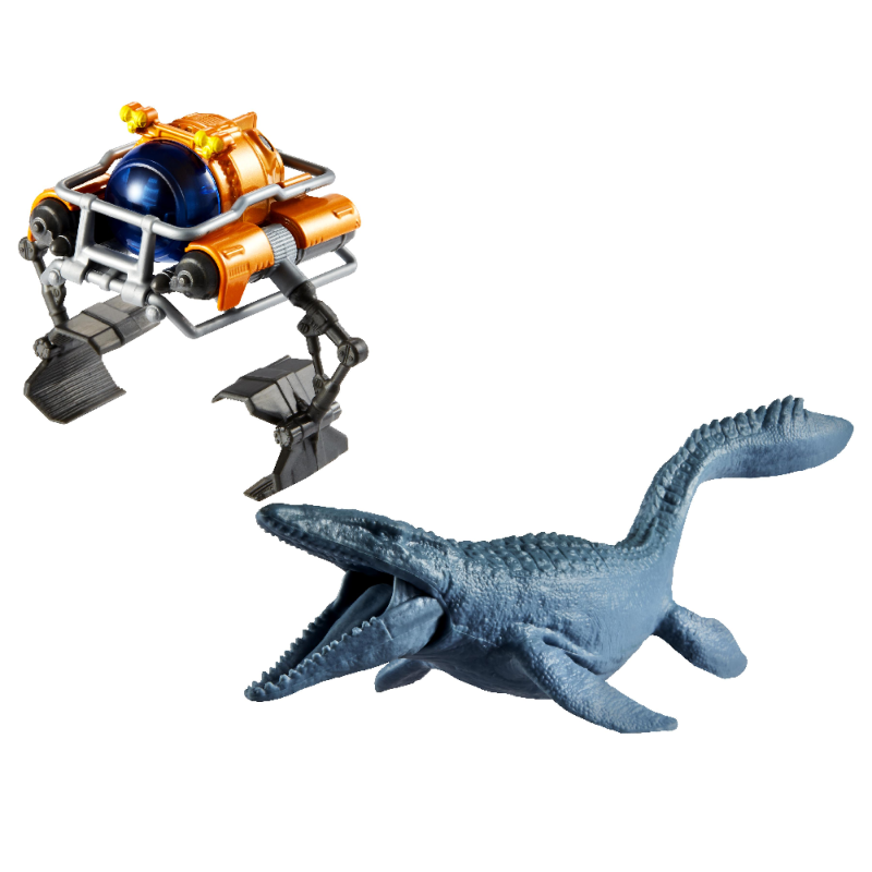 Mattel Jurassic World - Matchbox Αυτοκινητάκι & Δεινόσαυρος Σετ, Mosasaurus Sea Sub HBH93 (FMY31)