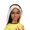 Mattel Barbie - Fashionistas Doll, No.179 Long Highlighted Hair Curvy Doll With Flame Crop Top HBV13 (FBR37)