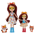 Mattel Enchantimals – Κούκλα Και Αδερφάκι, Felicity Fox & Flick, Feana Fox & Mixte HCF81 (HCF79)