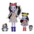 Mattel Enchantimals – Κούκλα Και Αδερφάκι, Sage Skunk & Caper, Sabella Skunk & Stiper HCF82 (HCF79)