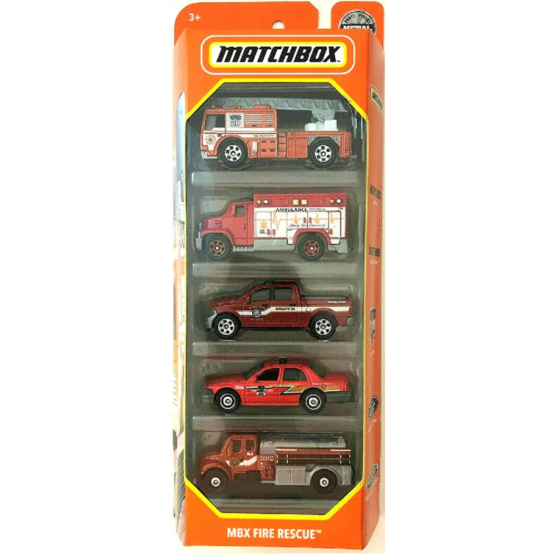 Mattel Matchbox - Αυτοκινητάκια Σετ Των 5, MBX Fire Rescue HCJ04 (C1817)