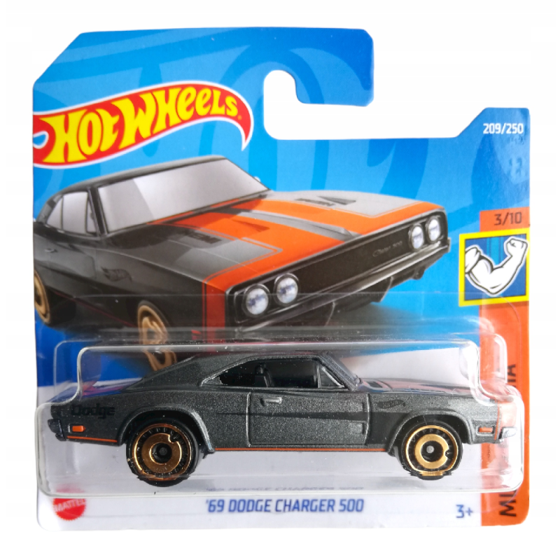 Mattel Hot Wheels - Αυτοκινητάκι Muscle Mania, ΄69 Dodge Charger 500 (3/10) HCV71 (5785)