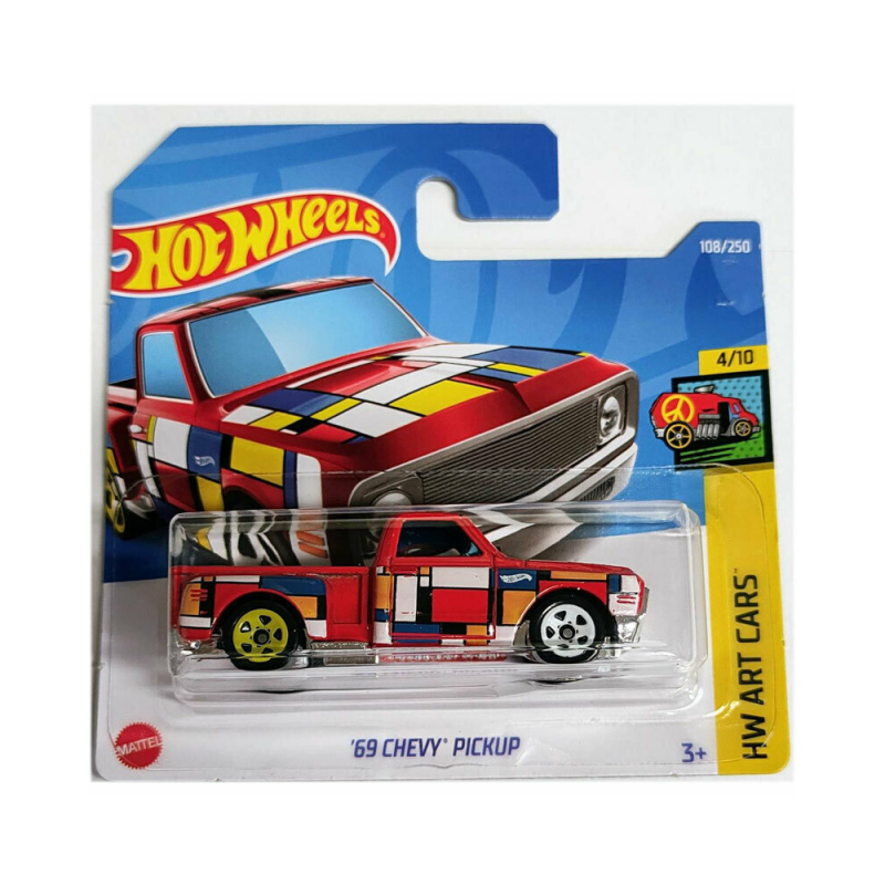 Mattel Hot Wheels - Αυτοκινητάκια HW Art Cars, ΄69 Chevy Pickup (4/10) HCV74 (5785)