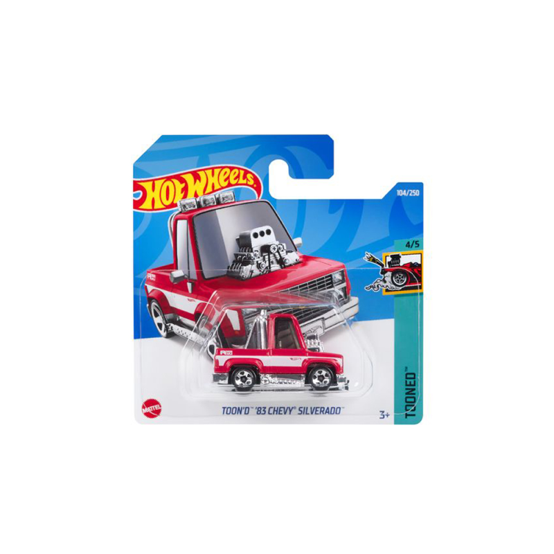 Mattel Hot Wheels - Αυτοκινητάκι Tooned, Toon΄D ΄83 Chevy Silverado (4/5) HCX11 (5785)