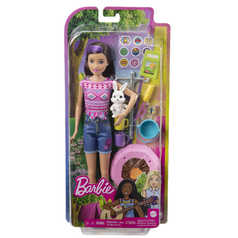 Mattel Barbie - It Takes Two, Camping Playset With Brown Hair Doll With Camp Fire HDF71 (HDF69)