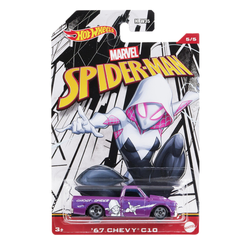 Mattel Hot Wheels - Αυτοκινητάκι Marvel Spiderman, ΄67 Chevy C10 (5/5) HDG75 (HFW35)