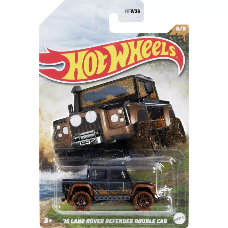 Mattel Hot Wheels - Αυτοκινητάκια, Αυτοκινητοβιομηχανίες, Mud Runners, '15 Land Rover Defender Double Cab HDH11 (HFW36)